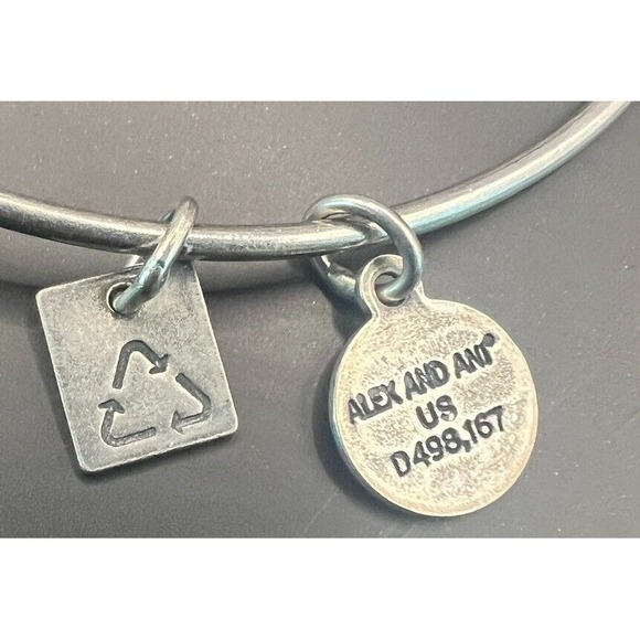 Alex and Ani Silver‎ Bangle Bracelet Completely Blessed Energy Charms Adjustable - Picture 9 of 10